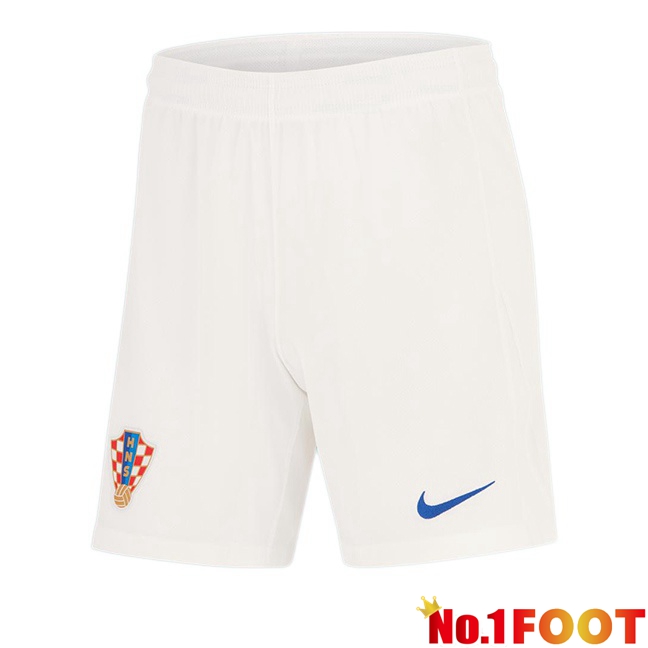 Croatia Home Soccer Shorts White 2024/2025