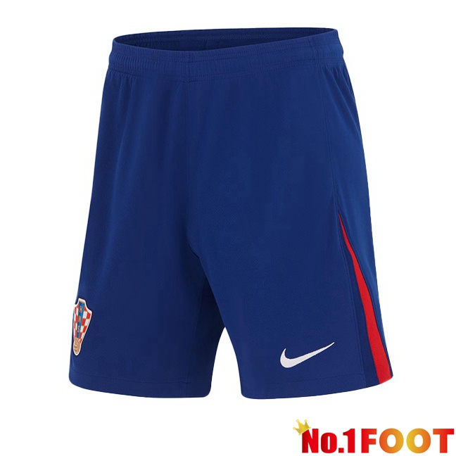 Croatia Away Soccer Shorts Blue 2024/2025