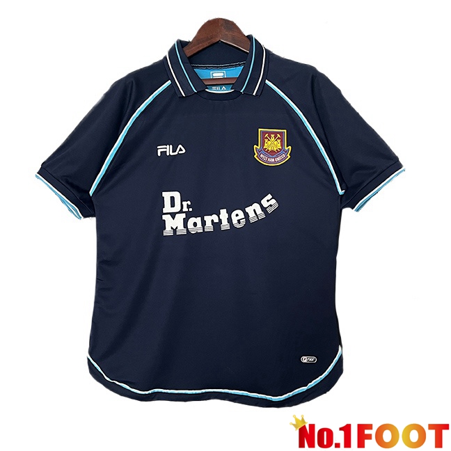 West Ham United Retro Third Soccer Jersey Blue Royal 1999-2001