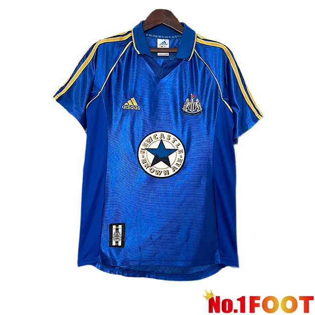 Newcastle United Retro Away Soccer Jersey Blue 1998-1999