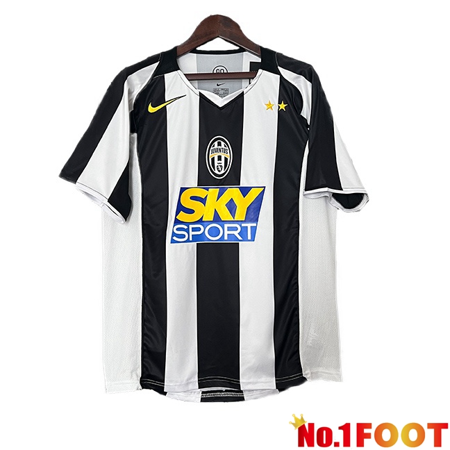 Juventus Retro Home Soccer Jersey White Black 2004-2005