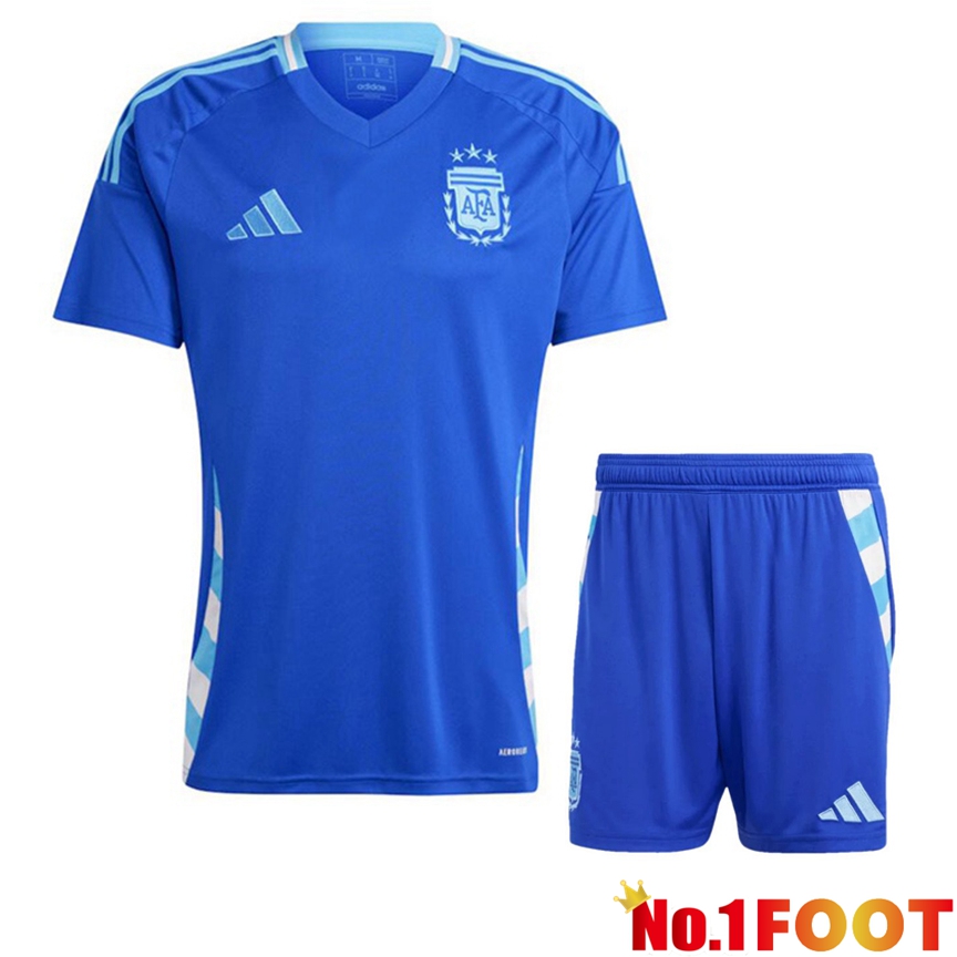 Argentina Away Soccer Jersey + Shorts Kit 2024/2025