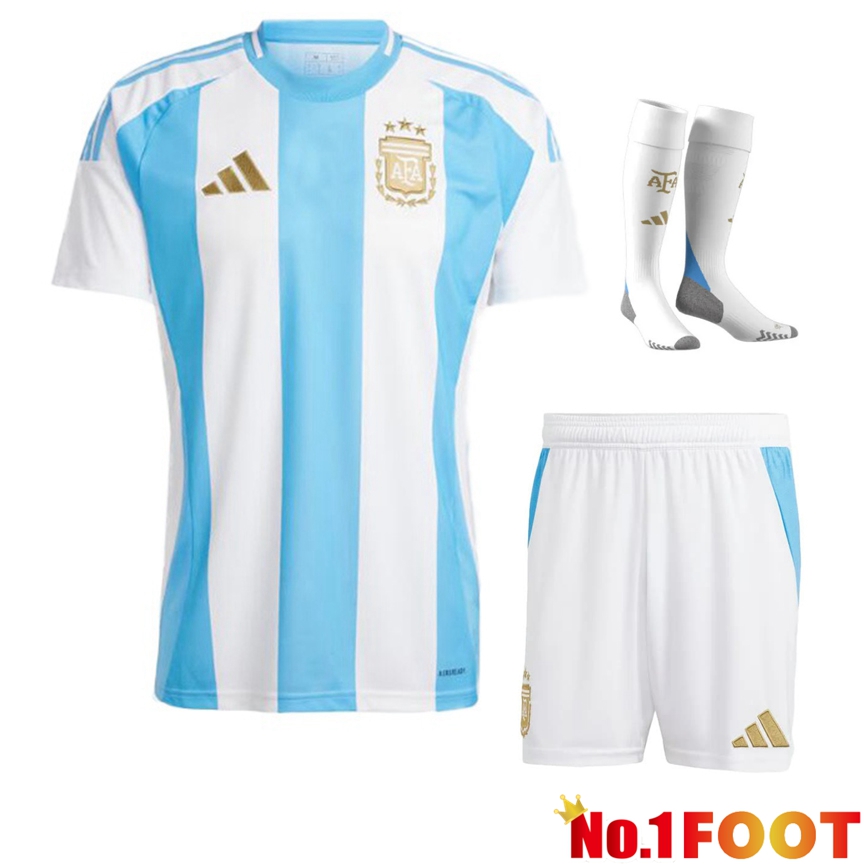 Argentina Home Soccer Jersey (Shorts + Socks) Kit 2024/2025