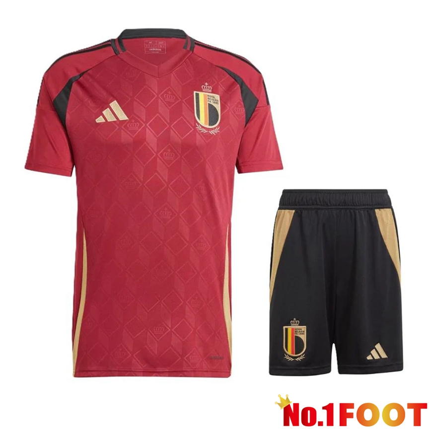 Belgium Home Soccer Jersey + Shorts Kit 2024/2025