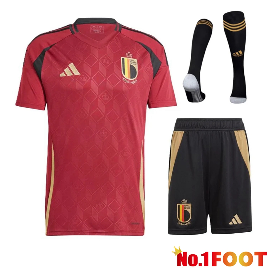 Belgium Home Soccer Jersey (Shorts + Socks) Kit 2024/2025