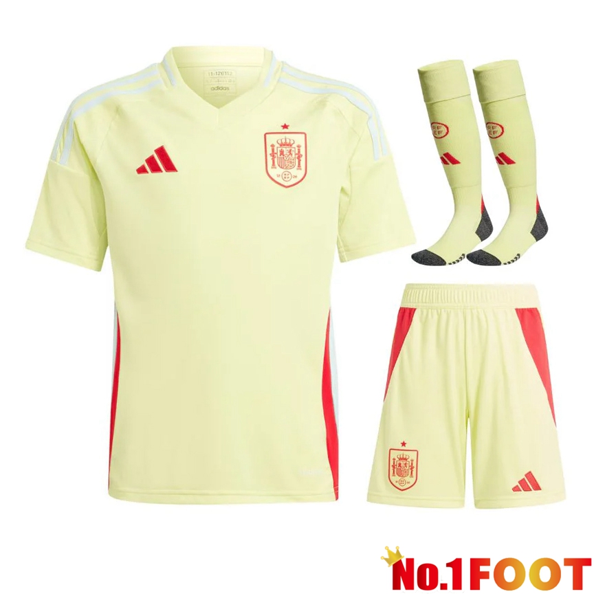 Spain Away Soccer Jersey (Shorts + Socks) Kit 2024/2025