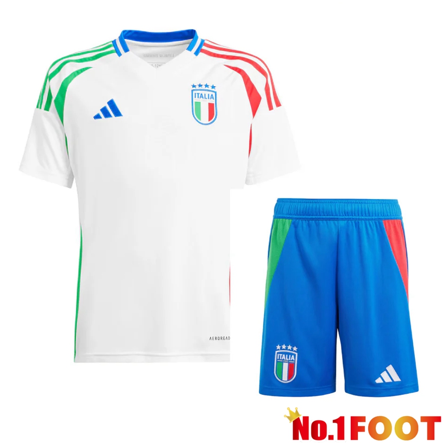 Italy Away Soccer Jersey + Shorts Kit 2024/2025