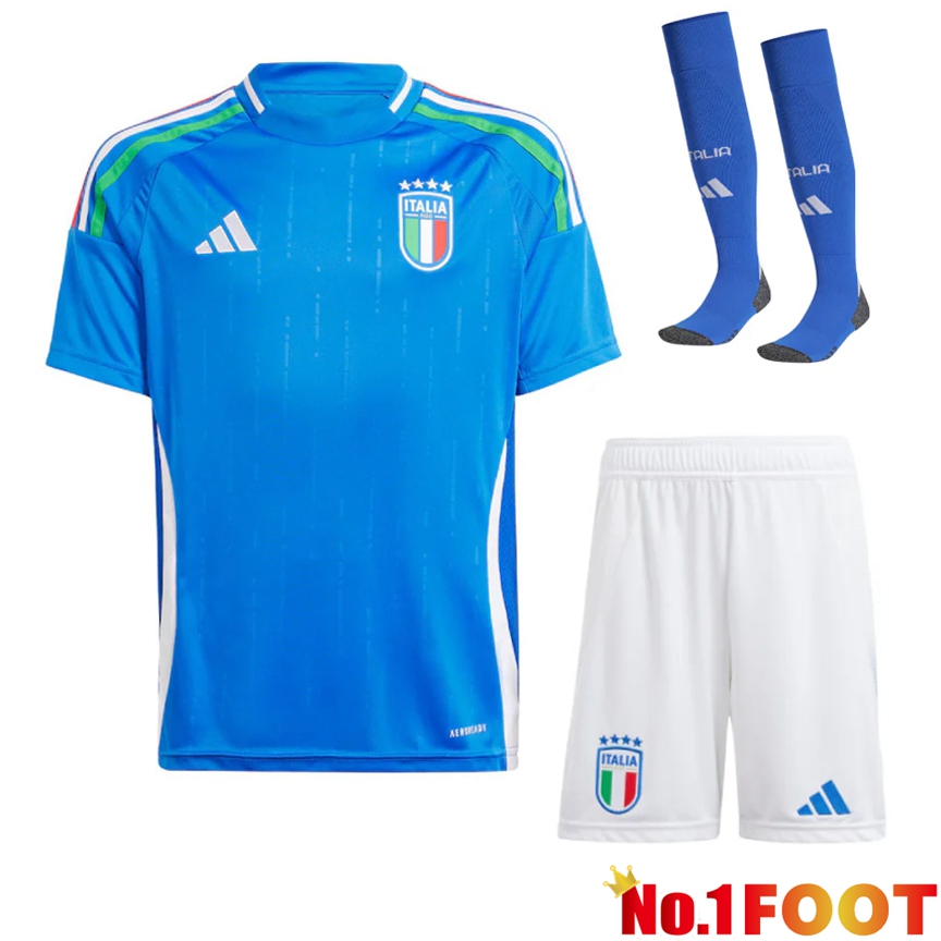 Italy Home Soccer Jersey (Shorts + Socks) Kit 2024/2025