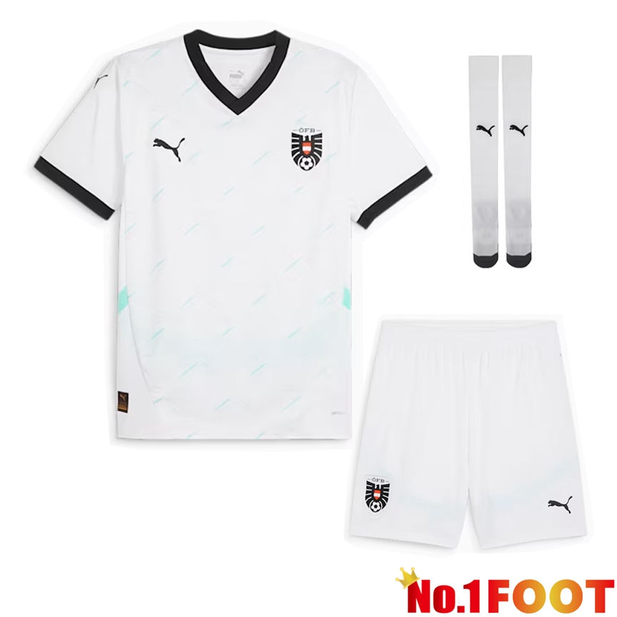 Austria Away Soccer Jersey (Shorts + Socks) Kit 2024/2025