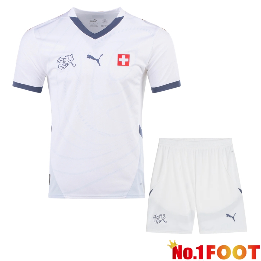 Swiss Away Soccer Jersey + Shorts Kit 2024/2025