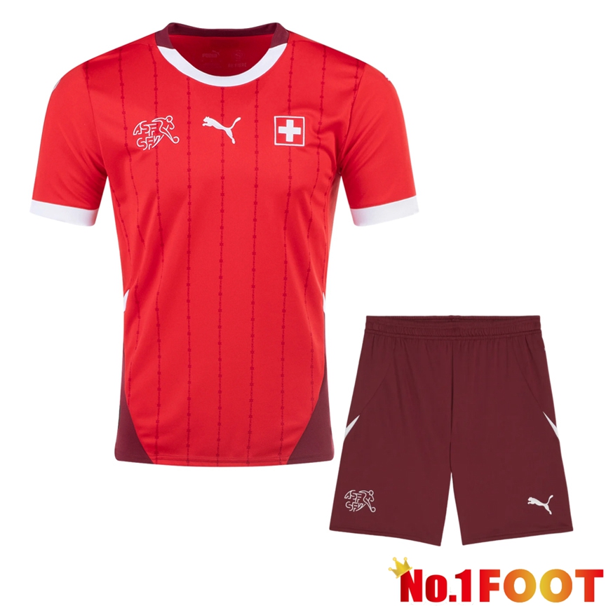 Swiss Home Soccer Jersey + Shorts Kit 2024/2025