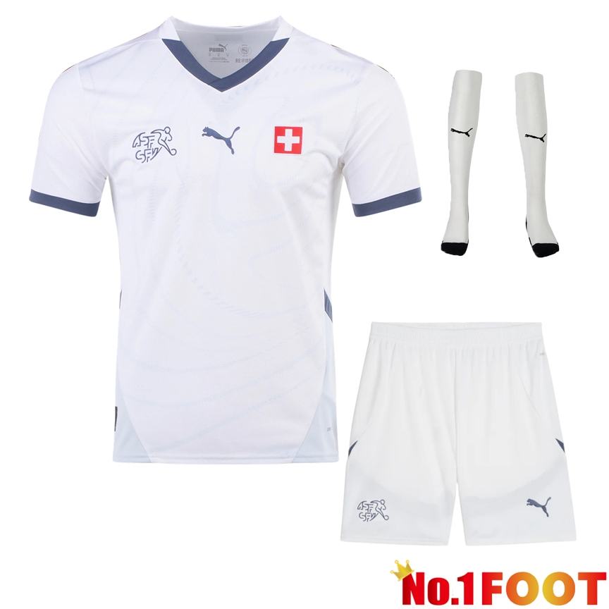 Swiss Away Soccer Jersey (Shorts + Socks) Kit 2024/2025