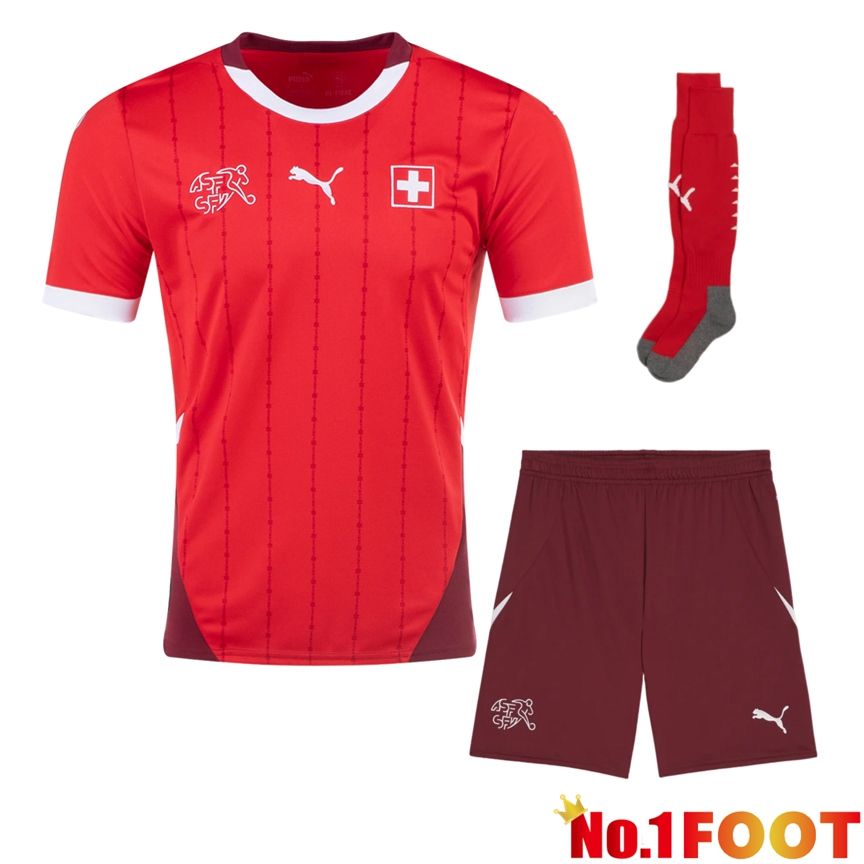 Swiss Home Soccer Jersey (Shorts + Socks) Kit 2024/2025