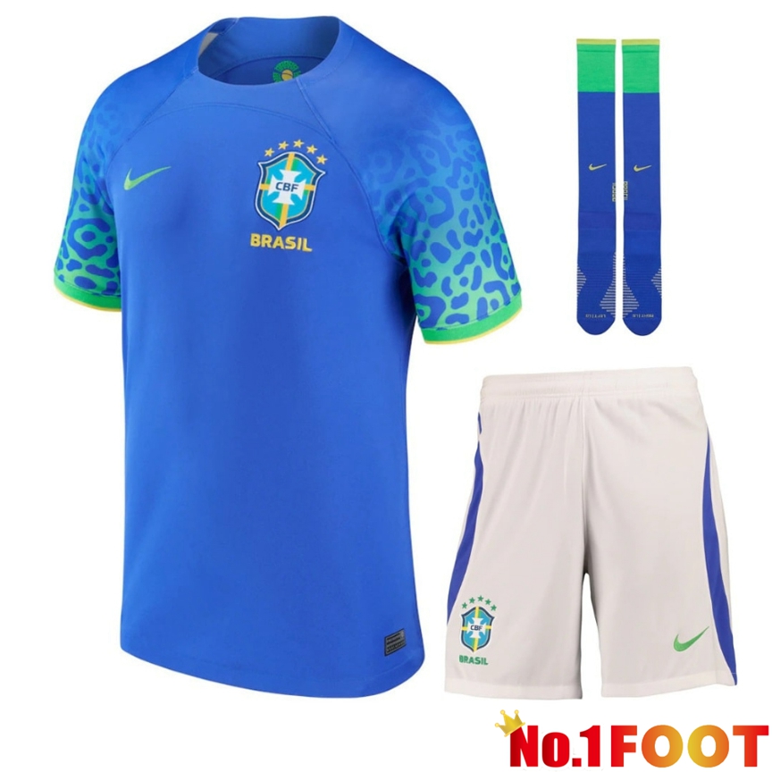 Brazil Away Soccer Jersey (Shorts + Socks) Kit 2024/2025