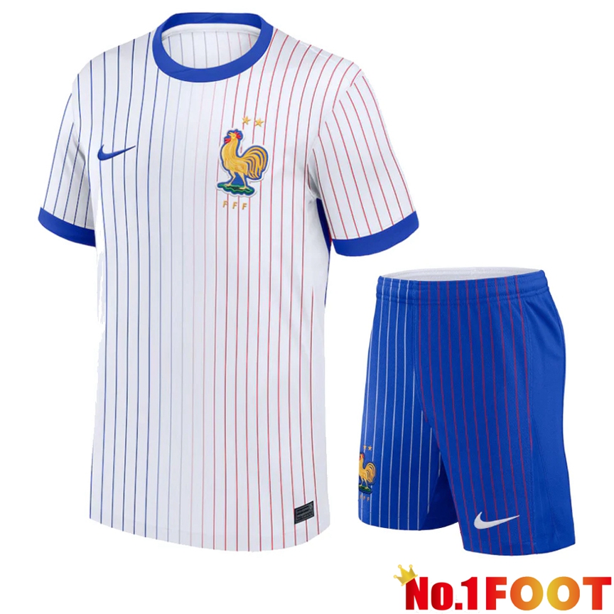 France Away Soccer Jersey + Shorts Kit 2024/2025