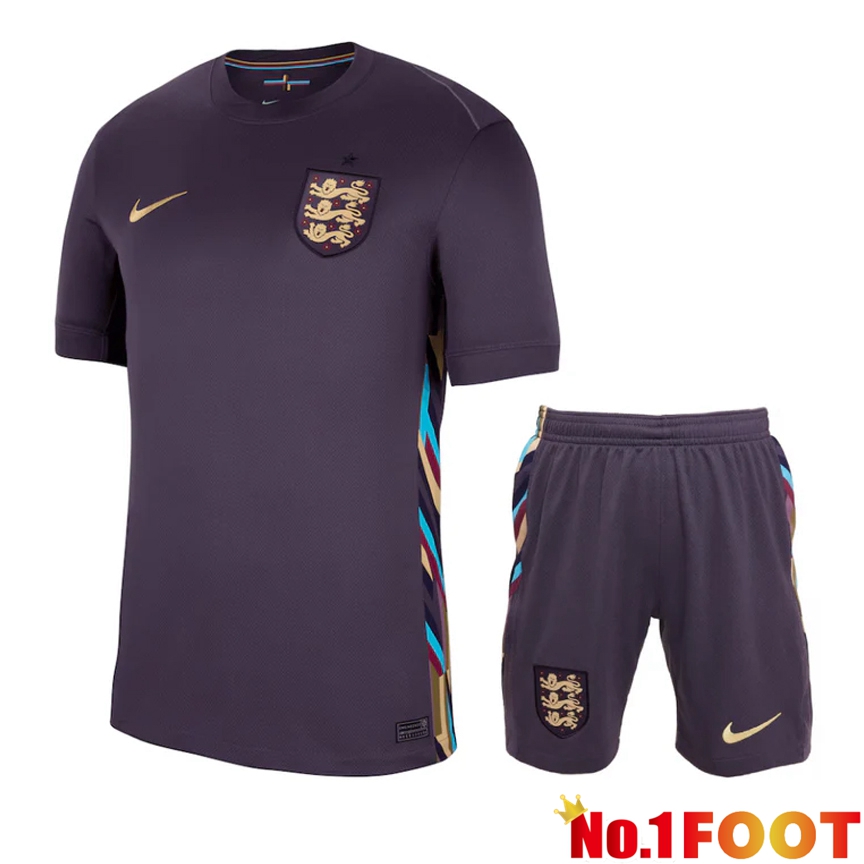 England Away Soccer Jersey + Shorts Kit 2024/2025