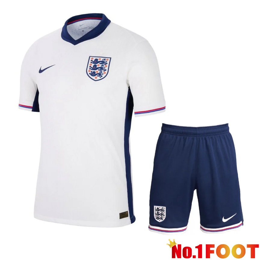 England Home Soccer Jersey + Shorts Kit 2024/2025