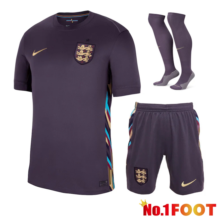 England Away Soccer Jersey (Shorts + Socks) Kit 2024/2025