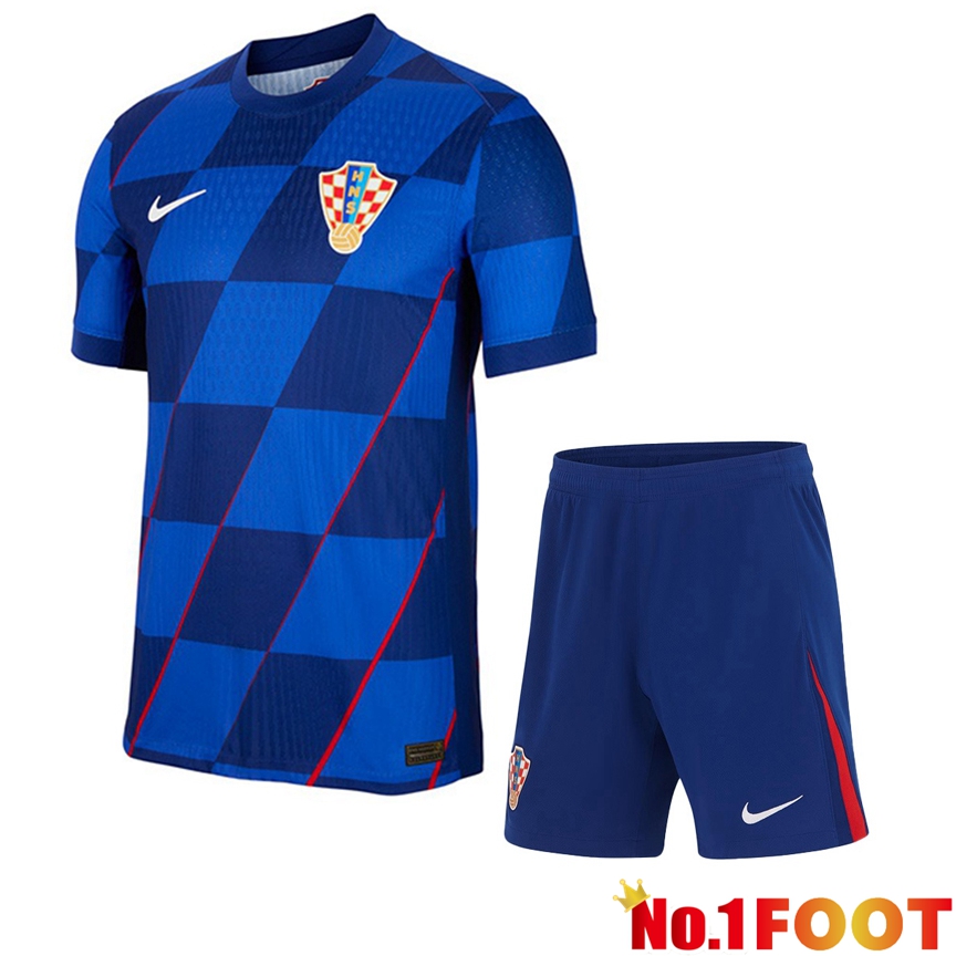 Croatia Away Soccer Jersey + Shorts Kit 2024/2025