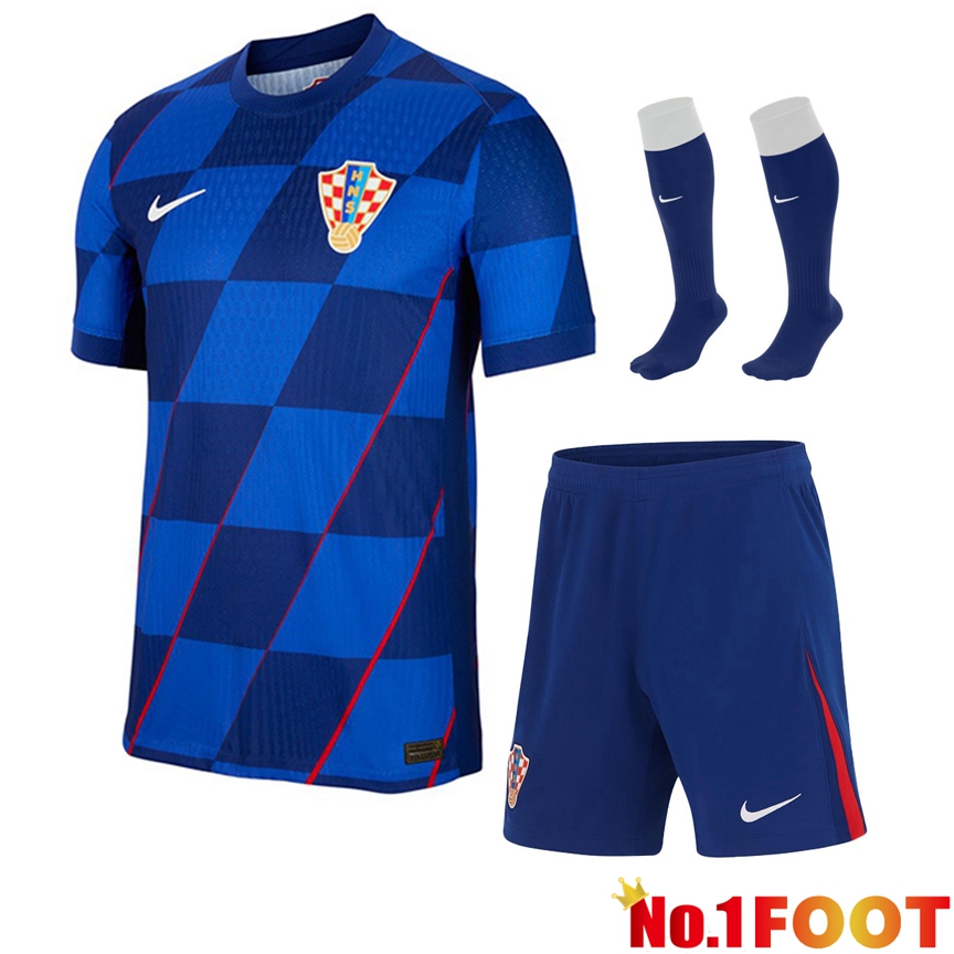 Croatia Away Soccer Jersey (Shorts + Socks) Kit 2024/2025