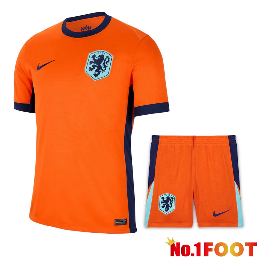 Netherlands Away Soccer Jersey + Shorts Kit 2024/2025