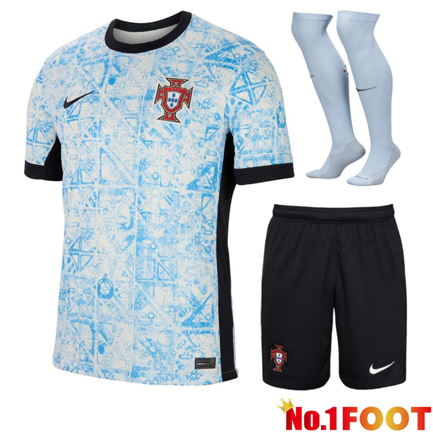 Portugal Away Soccer Jersey (Shorts + Socks) Kit 2024/2025