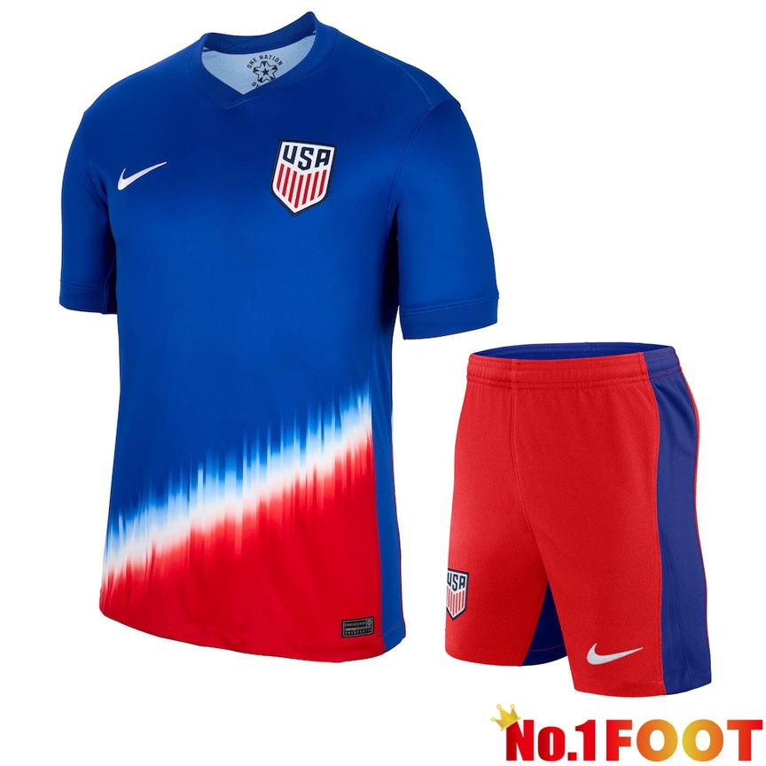 USA Away Soccer Jersey + Shorts Kit 2024/2025