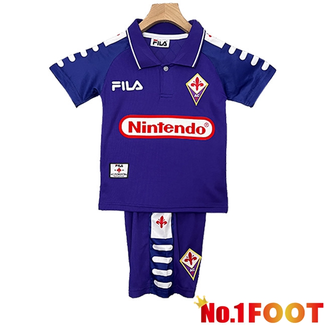 ACF Fiorentina Retro Kids Home Soccer Jersey 1998/1999