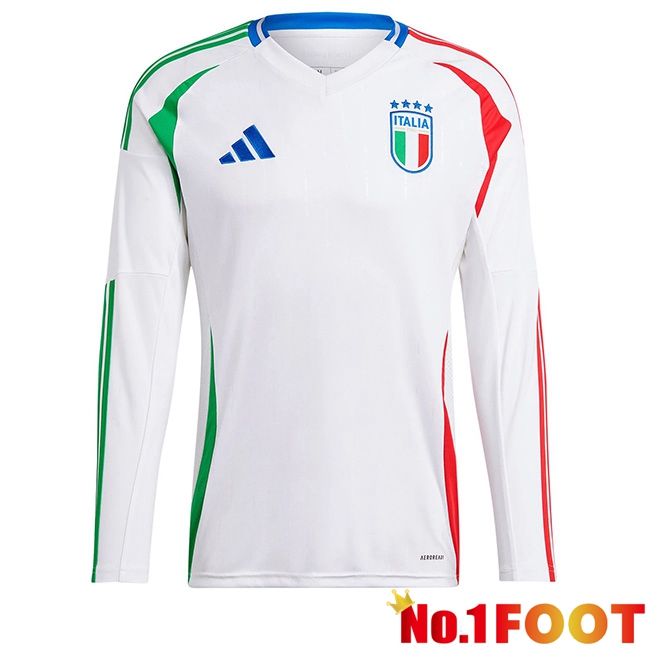 Italy Away Soccer Jersey Long Sleeve 2024/2025