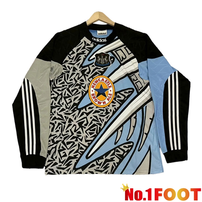 Newcastle United Retro Soccer Jersey Long Sleeve Blue 1995/1996