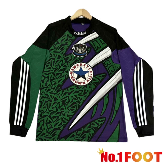 Newcastle United Retro Soccer Jersey Long Sleeve Purple 1995/1996