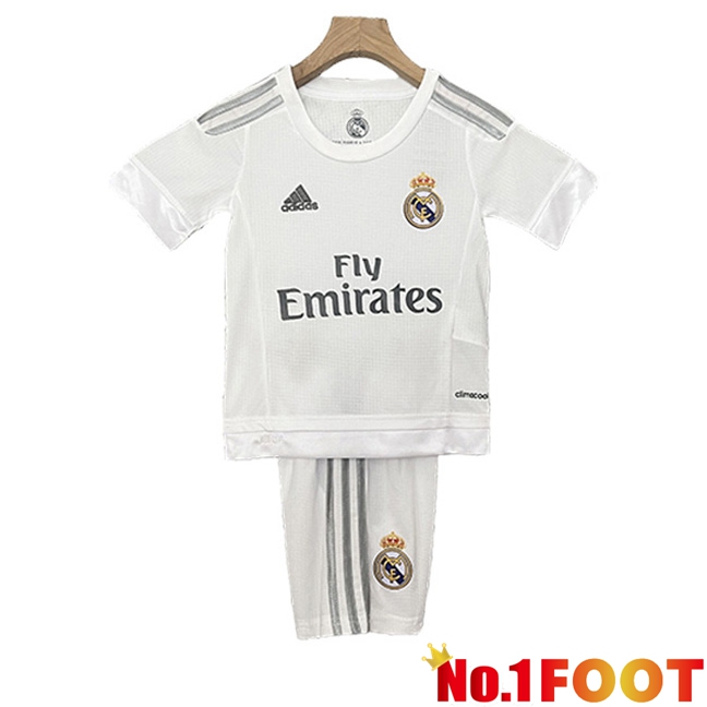 Real Madrid Retro Kids Home Soccer Jersey 2015/016