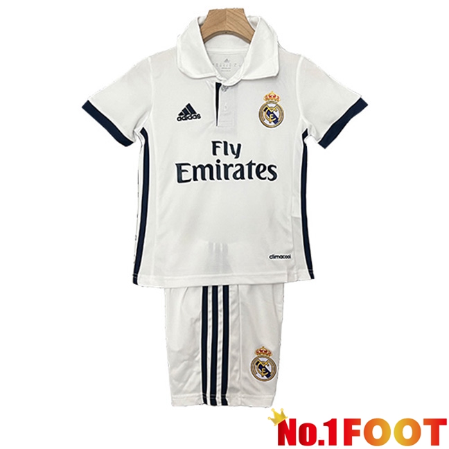 Real Madrid Retro Kids Home Soccer Jersey 2016/2017