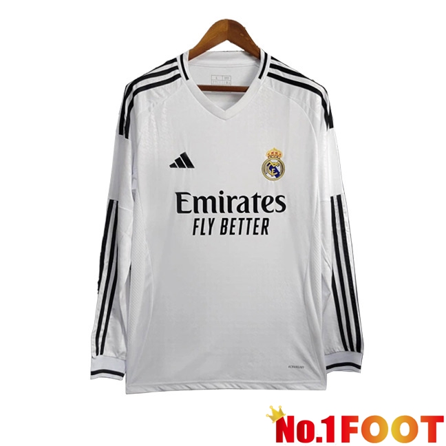 Real Madrid Home Soccer Jersey Long Sleeve 2024/2025