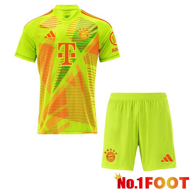 Bayern Munich Kids Goalkeeper Soccer Jersey Green 2024/2025