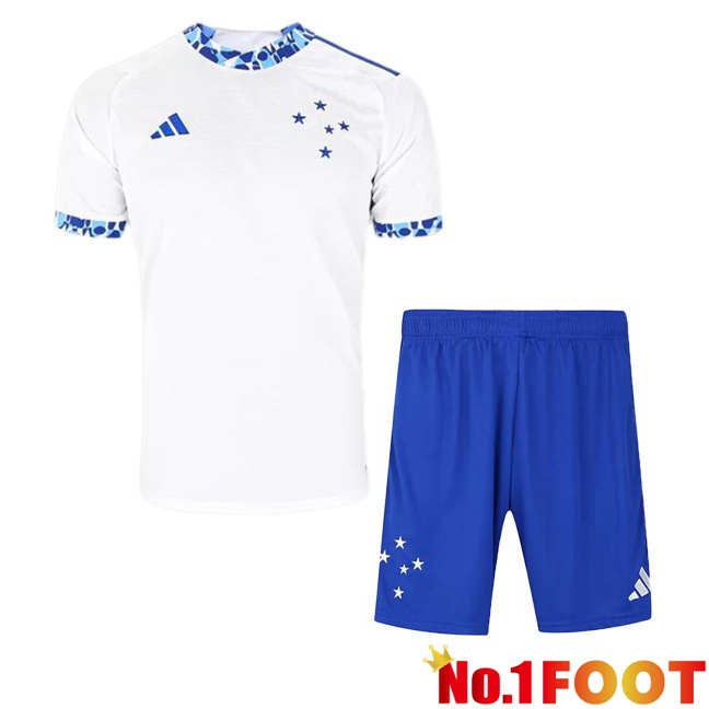 Cruzeiro EC Kids Away Soccer Jersey White 2024/2025