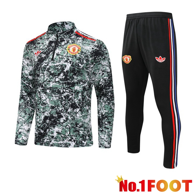 Manchester United kit Training Tracksuit Green 2024/2025