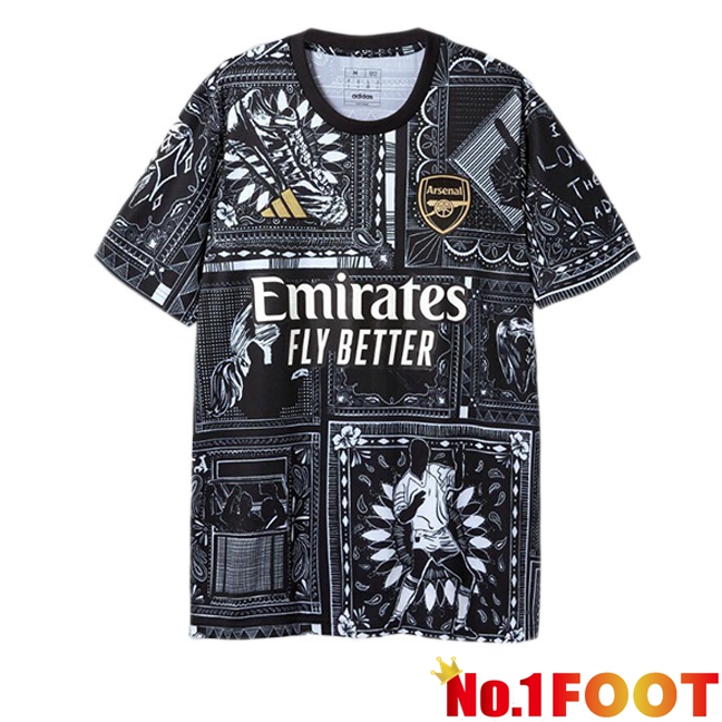 Arsenal Training T Shirt Black 2024/2025