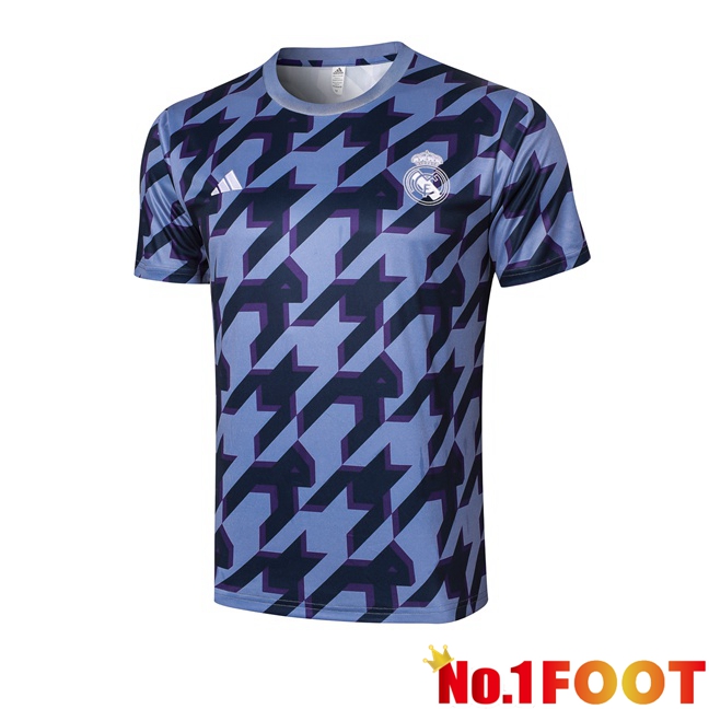 Real Madrid Training T Shirt Black Blue 2024/2025