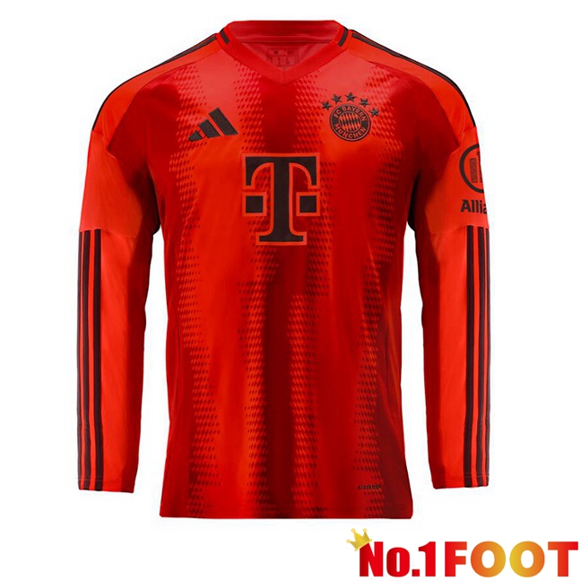 Bayern Munich Home Soccer Jersey Long Sleeve Red 2024/2025