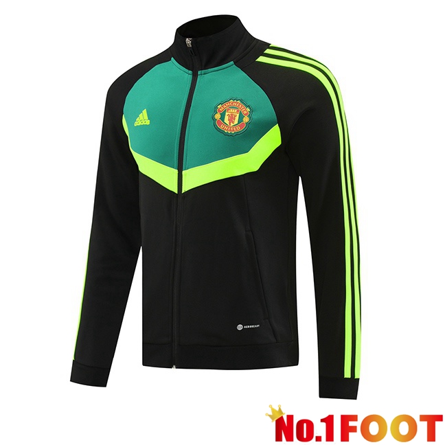 Manchester United Training Jacket Black Green 2024/2025