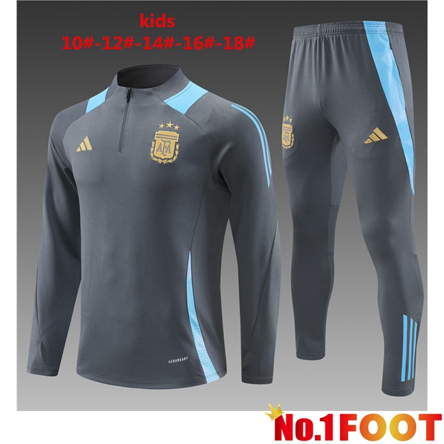 Argentina Kids kit Training TracksuitGrey 2024/2025