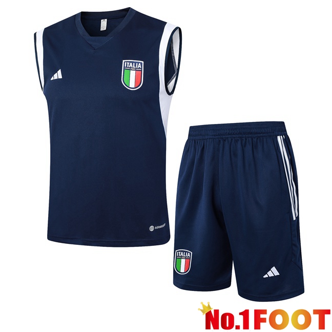 Italy Soccer Vest + Shorts Blue Royal 2024/2025