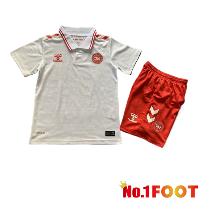 Denmark Kids Away Soccer Jersey 2024/2025