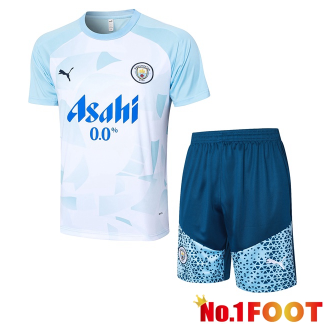 Manchester City kit Training T Shirt + Shorts Blue 2024/2025