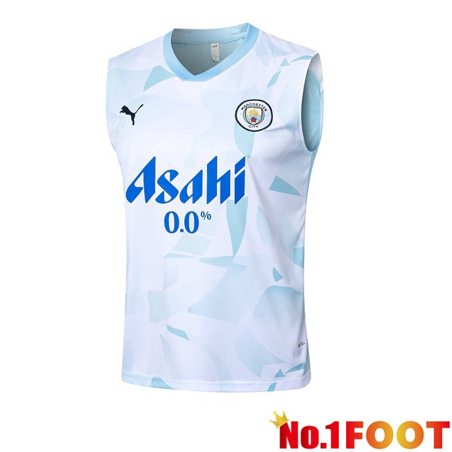 Manchester City Soccer Vest Blue White 2024/2025