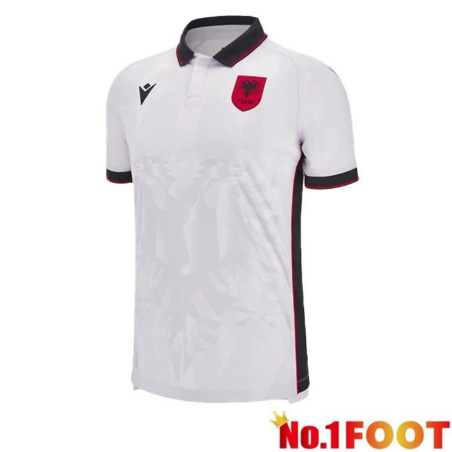 Albania Away Soccer Jersey White 2023/2024