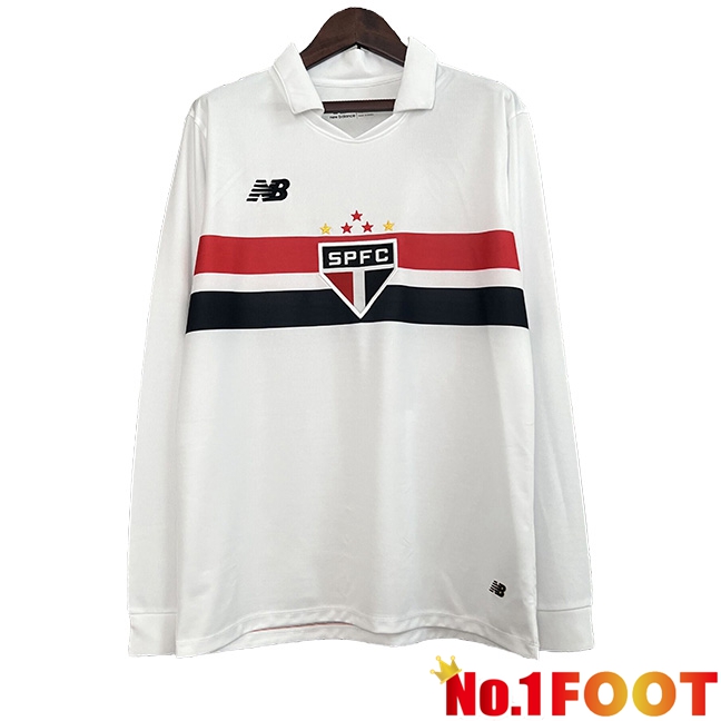 Sao Paulo FC Home Soccer Jersey Long Sleeve 2024/2025