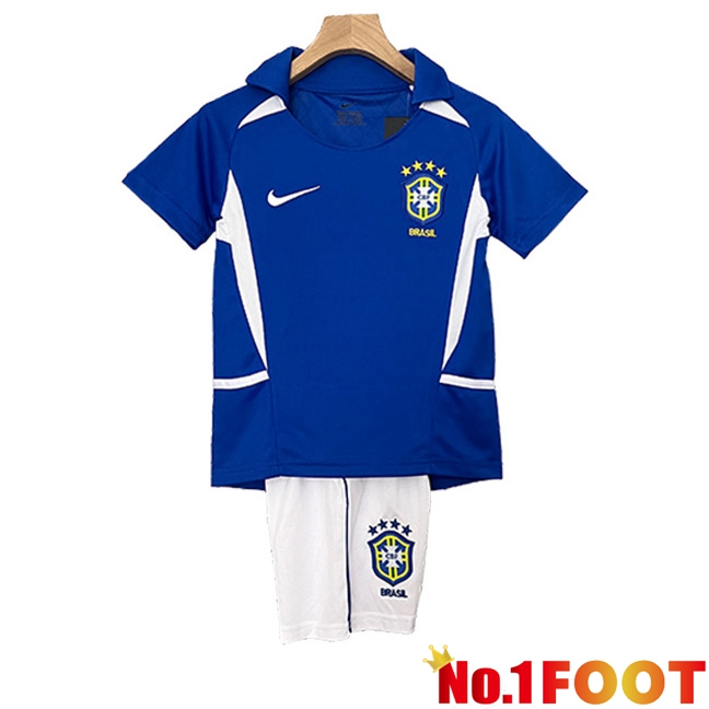 Brazil Retro Kids Away Soccer Jersey 2000