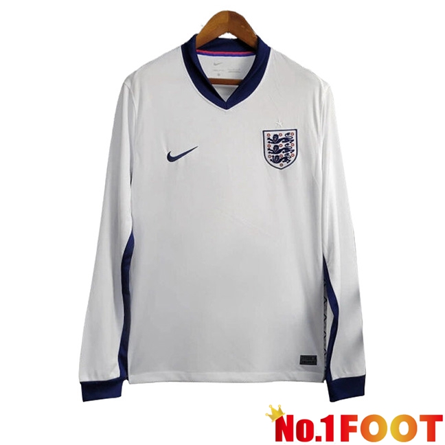 England Home Soccer Jersey Long Sleeve 2024/2025